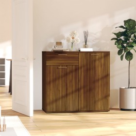 Brown oak plywood sideboard 80x36x75 cm by vidaXL, Sideboards - Ref: Foro24-815491, Price: 74,99 €, Discount: %