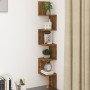 Smoked oak wood corner wall shelf 20x20x127.5 cm by vidaXL, Shelves and shelves - Ref: Foro24-815210, Price: 26,58 €, Discoun...