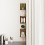 Smoked oak wood corner wall shelf 20x20x127.5 cm by vidaXL, Shelves and shelves - Ref: Foro24-815210, Price: 26,58 €, Discoun...