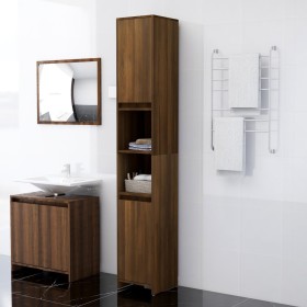 Brown oak plywood bathroom cabinet 30x30x183.5cm by vidaXL, Bathroom furniture - Ref: Foro24-815110, Price: 91,32 €, Discount: %