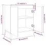 Sideboard aus braunem Eichensperrholz, 60 x 35 x 70 cm von vidaXL, Sideboards - Ref: Foro24-815161, Preis: 68,01 €, Rabatt: %