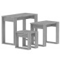 Stackable tables 3 pieces Sonoma gray plywood by vidaXL, Side tables - Ref: Foro24-815223, Price: 53,49 €, Discount: %