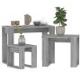 Stackable tables 3 pieces Sonoma gray plywood by vidaXL, Side tables - Ref: Foro24-815223, Price: 53,49 €, Discount: %