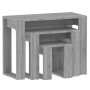 Stackable tables 3 pieces Sonoma gray plywood by vidaXL, Side tables - Ref: Foro24-815223, Price: 53,49 €, Discount: %