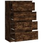 Aparador madera contrachapada color roble ahumado 60x35x98,5 cm de vidaXL, Aparadores - Ref: Foro24-815075, Precio: 100,33 €,...