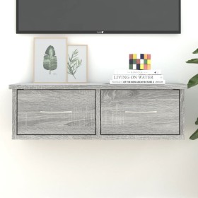 Sonoma gray plywood wall cabinet 60x26x18.5 cm by vidaXL, Shelves and shelves - Ref: Foro24-815079, Price: 36,47 €, Discount: %