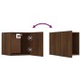 Brown oak wall TV cabinet 30.5x30x30 cm by vidaXL, TV Furniture - Ref: Foro24-815141, Price: 23,76 €, Discount: %