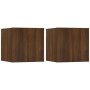 Muebles para TV de pared 2 uds roble marrón 30,5x30x30 cm de vidaXL, Muebles TV - Ref: Foro24-815142, Precio: 38,20 €, Descue...