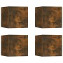 Wall TV cabinets 4 pcs smoked oak 30.5x30x30 cm by vidaXL, TV Furniture - Ref: Foro24-815137, Price: 70,36 €, Discount: %