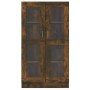 Vitrine aus geräuchertem Eichensperrholz, 82,5 x 30,5 x 150 cm von vidaXL, Bücherregale und Regale - Ref: Foro24-815117, Prei...