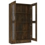 Vitrine aus geräuchertem Eichensperrholz, 82,5 x 30,5 x 150 cm von vidaXL, Bücherregale und Regale - Ref: Foro24-815117, Prei...