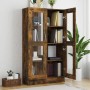 Vitrine aus geräuchertem Eichensperrholz, 82,5 x 30,5 x 150 cm von vidaXL, Bücherregale und Regale - Ref: Foro24-815117, Prei...