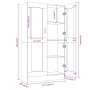 Vitrine aus geräuchertem Eichensperrholz, 82,5 x 30,5 x 150 cm von vidaXL, Bücherregale und Regale - Ref: Foro24-815117, Prei...