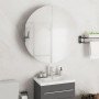 Bathroom cabinet with round mirror and LED black 54x54x17.5 cm by vidaXL, bathroom vanities - Ref: Foro24-345588, Price: 141,...