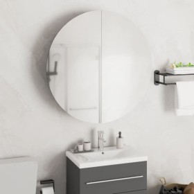 Bathroom cabinet with round mirror and LED black 54x54x17.5 cm by vidaXL, bathroom vanities - Ref: Foro24-345588, Price: 142,...