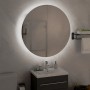 Bathroom cabinet with round mirror and LED black 54x54x17.5 cm by vidaXL, bathroom vanities - Ref: Foro24-345588, Price: 141,...