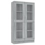 Plywood gray Sonoma showcase 82.5x30.5x150 cm by vidaXL, Bookcases and shelves - Ref: Foro24-815118, Price: 142,21 €, Discoun...