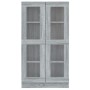 Sonoma grau Sperrholz Vitrine 82,5x30,5x150 cm von vidaXL, Bücherregale und Regale - Ref: Foro24-815118, Preis: 144,51 €, Rab...