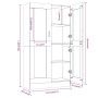 Plywood gray Sonoma showcase 82.5x30.5x150 cm by vidaXL, Bookcases and shelves - Ref: Foro24-815118, Price: 142,21 €, Discoun...