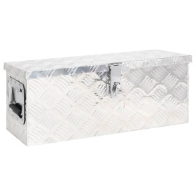 Aufbewahrungsbox aus silbernem Aluminium, 60 x 23,5 x 23 cm von vidaXL, Werkzeugkästen - Ref: Foro24-152248, Preis: 101,99 €,...