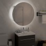 Armario de baño con espejo redondo y LED blanco 47x47x17,5 cm de vidaXL, Tocadores de baño - Ref: Foro24-345583, Precio: 124,...