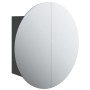 Bathroom cabinet with round mirror and LED black 47x47x17.5 cm by vidaXL, bathroom vanities - Ref: Foro24-345584, Price: 124,...