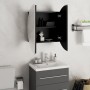 Armario de baño con espejo redondo y LED negro 47x47x17,5 cm de vidaXL, Tocadores de baño - Ref: Foro24-345584, Precio: 132,0...