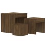 Stackable tables 3 pieces brown oak plywood by vidaXL, Side tables - Ref: Foro24-815227, Price: 58,16 €, Discount: %