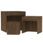 Stackable tables 3 pieces brown oak plywood by vidaXL, Side tables - Ref: Foro24-815227, Price: 58,16 €, Discount: %