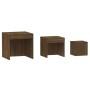 Stackable tables 3 pieces brown oak plywood by vidaXL, Side tables - Ref: Foro24-815227, Price: 58,16 €, Discount: %