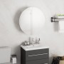 Bathroom cabinet with round mirror and white LED 40x40x17.5 cm by vidaXL, bathroom vanities - Ref: Foro24-345579, Price: 117,...