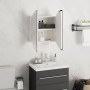 Bathroom cabinet with round mirror and white LED 40x40x17.5 cm by vidaXL, bathroom vanities - Ref: Foro24-345579, Price: 118,...