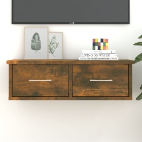 Smoked oak plywood wall cabinet 60x26x18.5 cm by vidaXL, Shelves and shelves - Ref: Foro24-815078, Price: 36,99 €, Discount: %