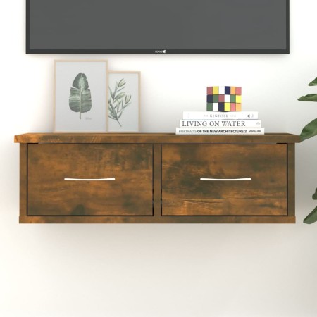 Smoked oak plywood wall cabinet 60x26x18.5 cm by vidaXL, Shelves and shelves - Ref: Foro24-815078, Price: 36,57 €, Discount: %