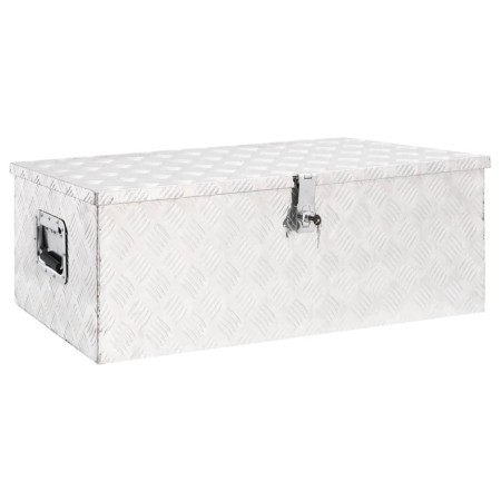 Caja de almacenaje de aluminio plateado 90x47x33,5 cm de vidaXL, Cajas de herramientas - Ref: Foro24-152254, Precio: 155,12 €...