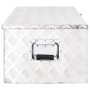 Silver aluminum storage box 90x47x33.5 cm by vidaXL, Toolboxes - Ref: Foro24-152254, Price: 155,12 €, Discount: %