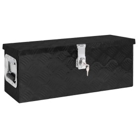 Aufbewahrungsbox aus schwarzem Aluminium, 60 x 23,5 x 23 cm von vidaXL, Werkzeugkästen - Ref: Foro24-152249, Preis: 111,34 €,...