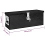 Caja de almacenaje de aluminio negro 60x23,5x23 cm de vidaXL, Cajas de herramientas - Ref: Foro24-152249, Precio: 111,34 €, D...