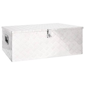 Silver aluminum storage box 100x55x37 cm by vidaXL, Toolboxes - Ref: Foro24-152256, Price: 236,99 €, Discount: %