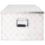 Silver aluminum storage box 100x55x37 cm by vidaXL, Toolboxes - Ref: Foro24-152256, Price: 242,93 €, Discount: %