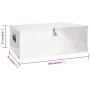 Silver aluminum storage box 100x55x37 cm by vidaXL, Toolboxes - Ref: Foro24-152256, Price: 242,93 €, Discount: %