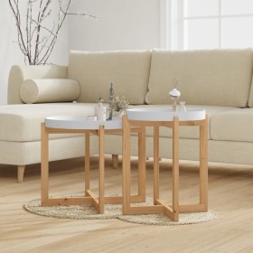 Couchtische 2 Einheiten aus Sperrholz und Weißkiefer von vidaXL, Couchtisch - Ref: Foro24-345597, Preis: 77,99 €, Rabatt: %