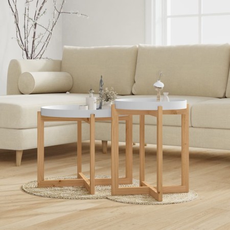 Couchtische 2 Einheiten aus Sperrholz und Weißkiefer von vidaXL, Couchtisch - Ref: Foro24-345597, Preis: 77,29 €, Rabatt: %