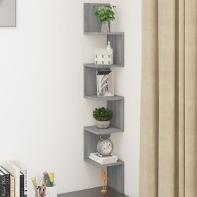 Sonoma Gray Wall Corner Shelf 20x20x127.5 cm by vidaXL, Shelves and shelves - Ref: Foro24-815211, Price: 40,64 €, Discount: %