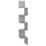 Sonoma Gray Wall Corner Shelf 20x20x127.5 cm by vidaXL, Shelves and shelves - Ref: Foro24-815211, Price: 39,93 €, Discount: %