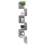 Sonoma Gray Wall Corner Shelf 20x20x127.5 cm by vidaXL, Shelves and shelves - Ref: Foro24-815211, Price: 39,93 €, Discount: %