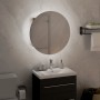 Bathroom cabinet with round mirror and LED oak 40x40x17.5 cm by vidaXL, bathroom vanities - Ref: Foro24-345582, Price: 118,99...