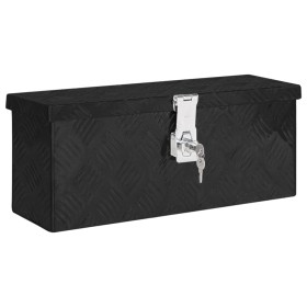 Aluminium Aufbewahrungsbox schwarz 50x15x20,5 cm von vidaXL, Werkzeugkästen - Ref: Foro24-152247, Preis: 81,19 €, Rabatt: %