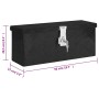 Aluminium Aufbewahrungsbox schwarz 50x15x20,5 cm von vidaXL, Werkzeugkästen - Ref: Foro24-152247, Preis: 72,70 €, Rabatt: %