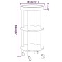 Trolley mit 3 Regalen aus schwarzem Kiefernsperrholz 38x38x82 cm von vidaXL, Küchen- und Speisewagen - Ref: Foro24-345601, Pr...